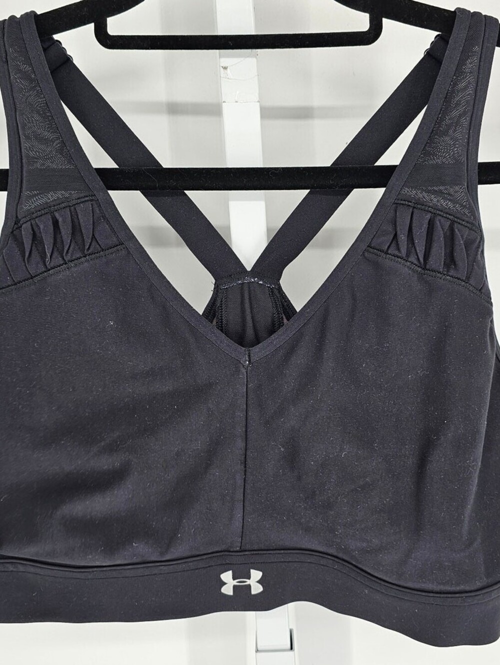 Under Armour Womens Sz XL Racerback Sports Bra medium Impact Black